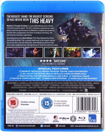 Metallica: Through The Never [Blu-Ray 3D]+[Blu-Ray]