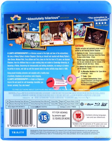 A Liar's Autobiography: The Untrue Story of Monty Python's Graham Chapman 3D [Blu-Ray 3D]+[Blu-Ray]