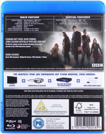 Doctor Who: The Day of the Doctor - 50th Anniversary Special [Blu-ray 3D]