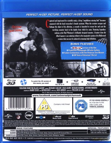 The Creature from the Black Lagoon (Potwór z Czarnej Laguny) [Blu-ray 3D]