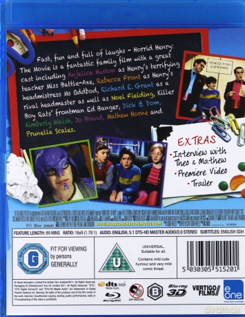 Horrid Henry: The Movie (Koszmarny Karolek) [Blu-Ray 3D]+[Blu-Ray]