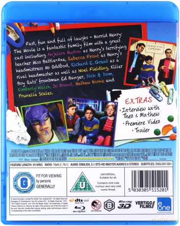 Horrid Henry: The Movie (Koszmarny Karolek) [Blu-Ray 3D]+[Blu-Ray]