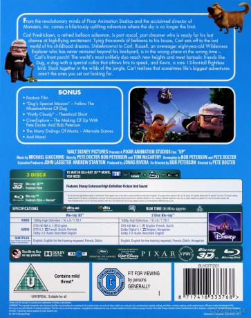 Up (Odlot) [Blu-Ray 3D]+[2xBlu-Ray]
