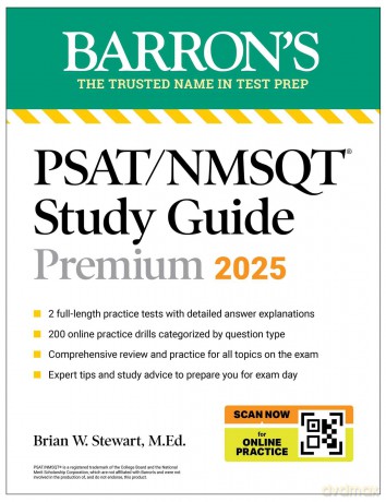 PSAT/NMSQT Premium Study Guide: 2025: 2 Practice Tests + Comprehensive Review + 200 Online Drills: 4 Practice Tests + Comprehensive Review + Online Practice (Barron's Test Prep) - Brian W Stewart [KSIĄŻKA]