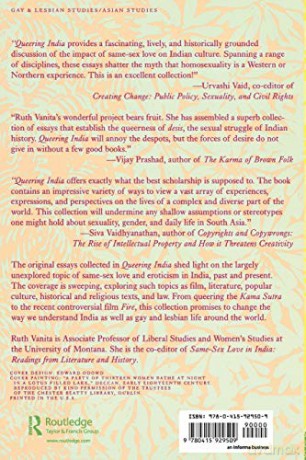 Queering india: Same-Sex Love and Eroticism in Indian Culture and Society - Ruth Vanita [KSIĄŻKA]