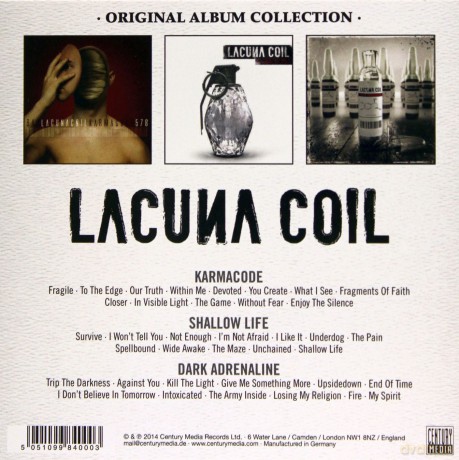 Lacuna Coil: Original Album Collection [3CD]