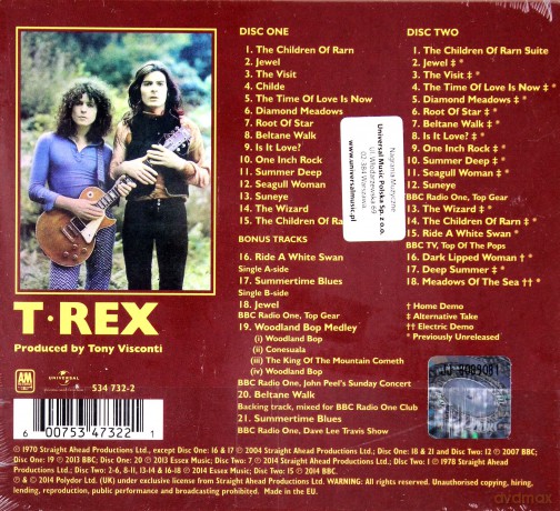 T.Rex: T.Rex (Deluxe) Ltd. (digipack) [2CD]