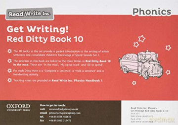 Read Write Inc. Phonics: Get Writing! Red Ditty Book 10 Pack of 10 - Ruth Miskin;Tim Arch [KSIĄŻKA]
