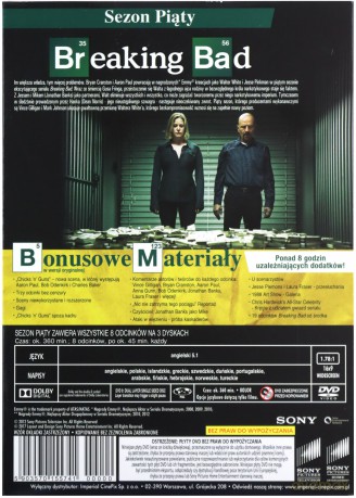 Breaking Bad sezon 5 [BOX] [3DVD]