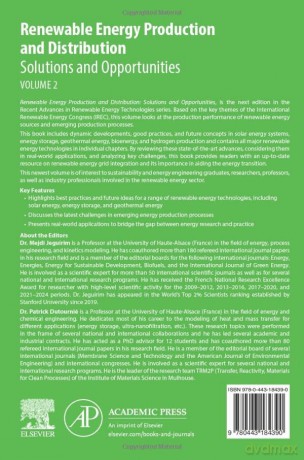Renewable Energy Production and Distribution Volume 2: Solutions and Opportunities (Advances in Renewable Energy Technologies) - Mejdi Jeguirim [KSIĄŻKA]