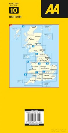 Road Map Britain (AA Road Map Series 10) (AA Road Map Britain) Map - Folded Map. 3 miles to 1 inch.: 1:200000 (AA Road Map Britain series)