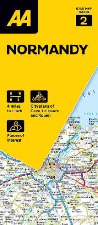 Road Map Normandy (AA Touring Map France 02) (AA Road Map France Series 02) Folded Map - Aa