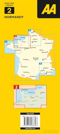 Road Map Normandy (AA Touring Map France 02) (AA Road Map France Series 02) Folded Map - Aa
