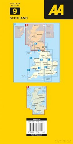 Road Map Scotland (AA Road Map Series 9) (AA Road Map Britain) Map - Folded Map. 3 miles to 1 inch.: 1:300000 (AA Road Map Britain series)