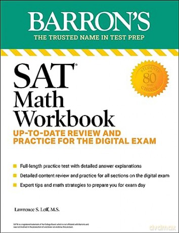 SAT Math Workbook: Up-to-Date Practice for the Digital Exam (Barron's SAT Prep) - Lawrence S Leff [KSIĄŻKA]