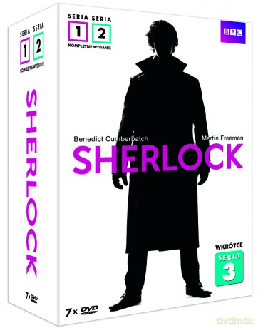 Sherlock seria 1+2 (box biały) (BBC) [BOX] [7DVD]