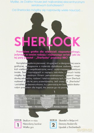 Sherlock seria 1+2 (box biały) (BBC) [BOX] [7DVD]