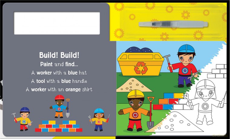Search and Find Construction (Water Painting Search and Find) - Georgie Taylor [KSIĄŻKA]