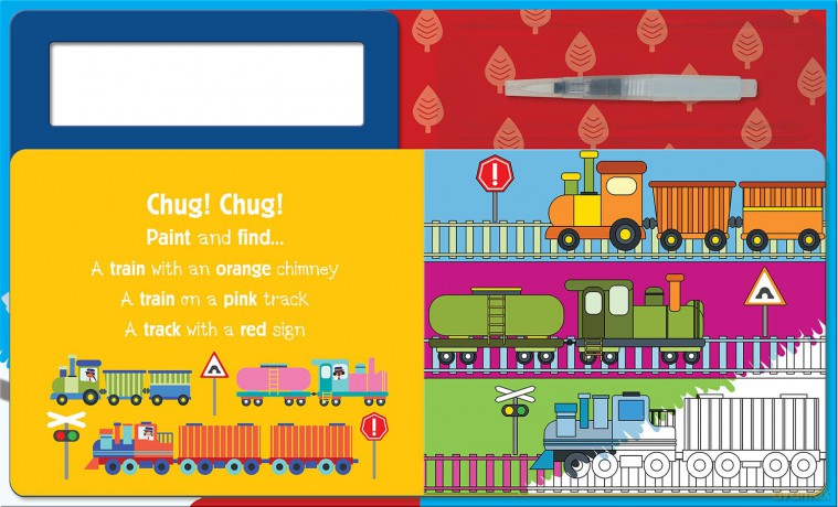 Search and Find Trains (Water Painting Search and Find) - Georgie Taylor [KSIĄŻKA]