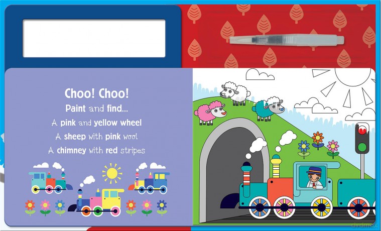 Search and Find Trains (Water Painting Search and Find) - Georgie Taylor [KSIĄŻKA]