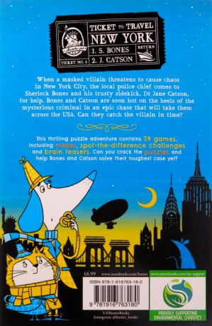 Sherlock Bones and the Mischief in Manhattan: A Puzzle Adventure Volume 5 (Adventures of Sherlock Bones) - Tim Collins [KSIĄŻKA]