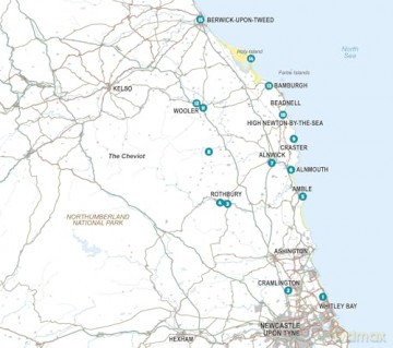 Short Walks in Northumberland: Wooler, Rothbury, Alnwick and the coast - Vivienne Crow [KSIĄŻKA]
