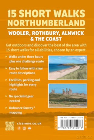Short Walks in Northumberland: Wooler, Rothbury, Alnwick and the coast - Vivienne Crow [KSIĄŻKA]