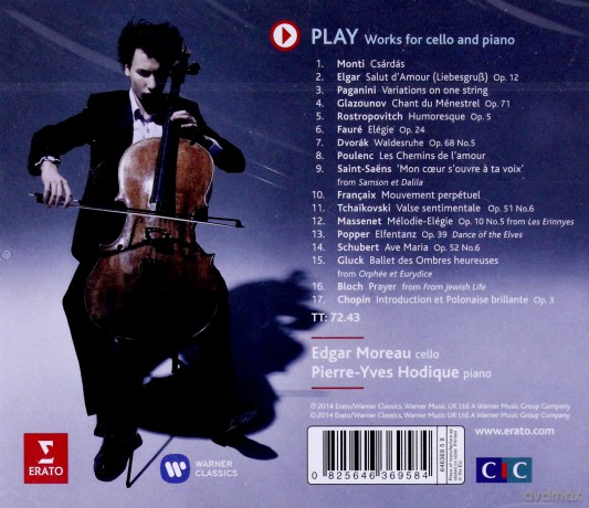 Edgar Moreau/Pierre-Yves Hodique: From Offenbach To Rostropovich (Works For Cello And Piano) [CD]