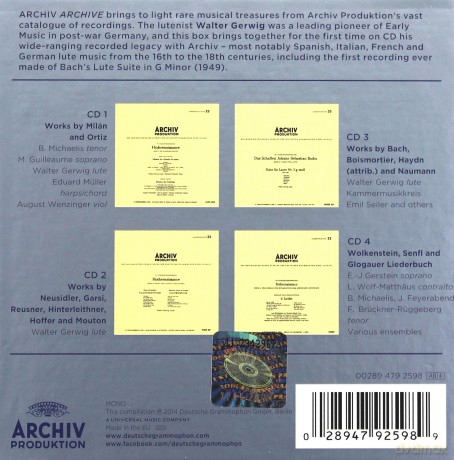 Walter Gerwig: Music For Lute [4CD]
