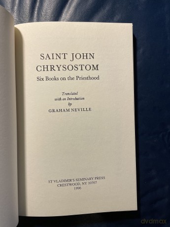 Six Books on the Priesthood - St John Chrysostom [KSIĄŻKA]