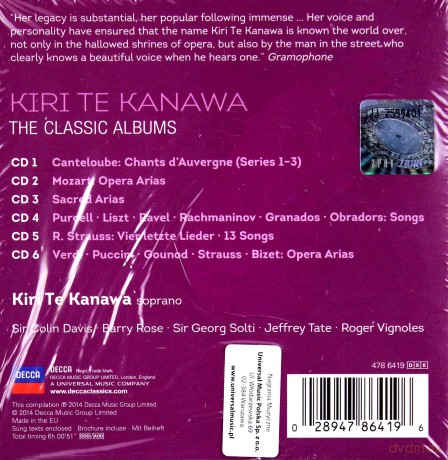 Kiri Te Kanawa: The Classic Albums [6CD]