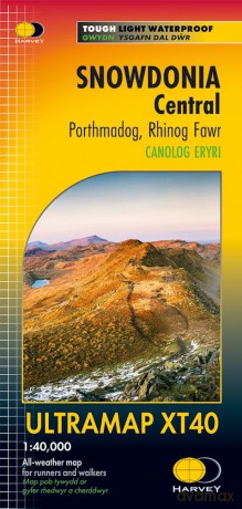 Snowdonia Central Ultramap XT40 - Porthmadog, Rhinog Fawr - Harvey Map Services