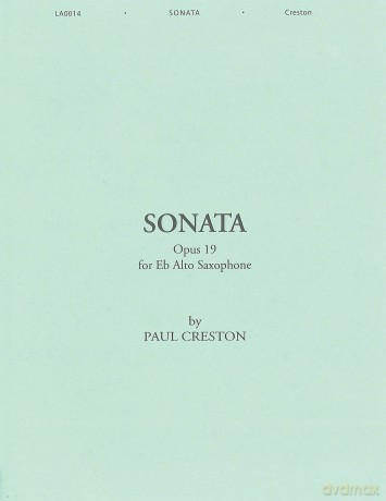 Sonata, Op. 19, for E-Flat Alto Saxophone- Alto Sax [KSIĄŻKA]