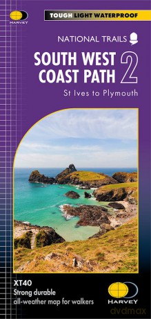 South West Coast Path Map 2: St Ives to Plymouth (Trail map) - Trail Map