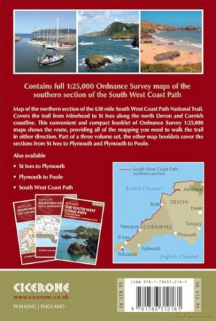 South West Coast Path Map Booklet - Vol 1: Minehead to St Ives: 1:25,000 OS Route Mapping - Paddy Dillon