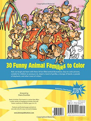 SPARK Very Silly Animals Coloring Book (Dover Animal Coloring Books) - Diana Zourelias [KSIĄŻKA]