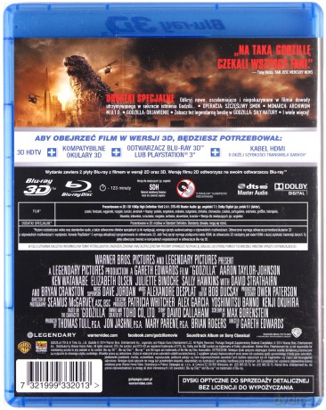 Godzilla 3D (2014) [Blu-Ray 3D]+[Blu-Ray]  