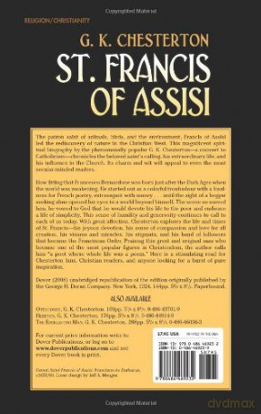 St. Francis of Assisi (Dover Books on Western Philosophy) - G K Chesterton [KSIĄŻKA]