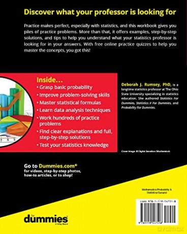 Statistics Workbook For Dummies with Online Practice, 2nd Edition - Deborah J. Rumsey [KSIĄŻKA]