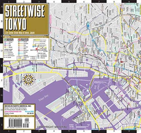 Streetwise Tokyo Map - Laminated City Center Street Map of Tokyo, Japan: City Plans (Michelin City Plans)