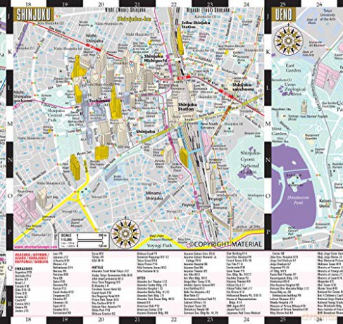 Streetwise Tokyo Map - Laminated City Center Street Map of Tokyo, Japan: City Plans (Michelin City Plans)
