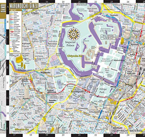Streetwise Tokyo Map - Laminated City Center Street Map of Tokyo, Japan: City Plans (Michelin City Plans)