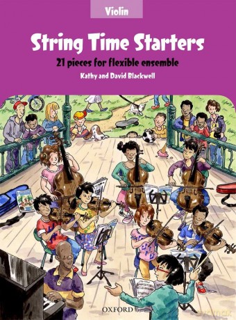 String Time Starters Violin book 21 pieces for flexible ensemble (String Time Ensembles) - Kathy Blackwell [KSIĄŻKA]