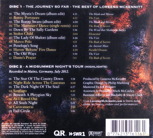 Loreena Mckennitt: The Journey So Far - The Best Of Loreena Mckennitt (Deluxe) [2CD]