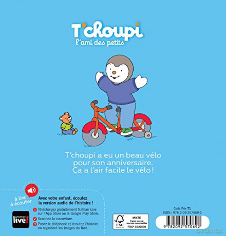 T'choupi: T'choupi fait du velo: 05 - Thierry Courtin [KSIĄŻKA]