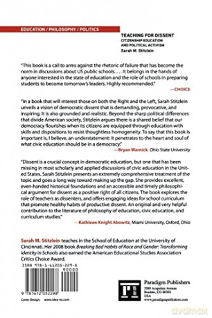Teaching for Dissent: Citizenship Education and Political Activism - Sarah Mar Stitzlein [KSIĄŻKA]