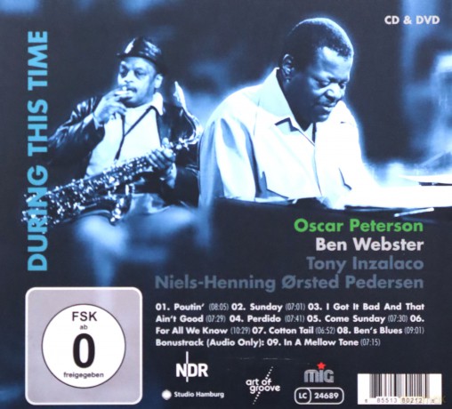 Oscar Peterson And Ben Webster: During This Time (digipack) [CD]+[DVD]