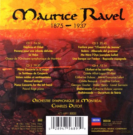 Roge, Dutoit: Ravel: Orchestral Works [4CD]