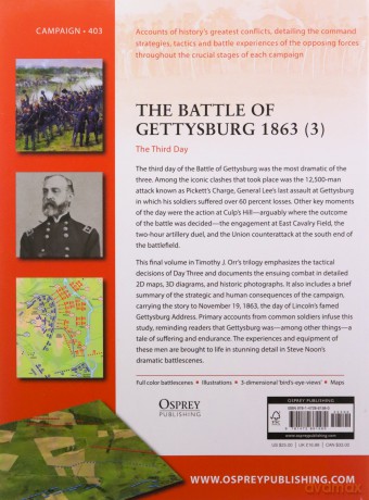 The Battle of Gettysburg 1863 (3): The Third Day: 403 (Campaign) - Timothy Orr [KSIĄŻKA]