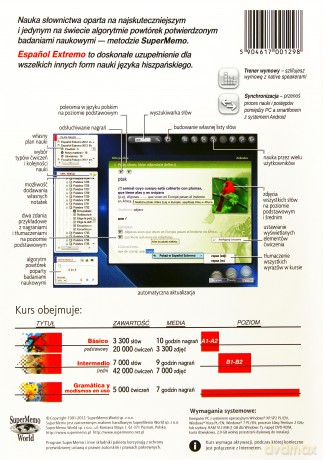 Słownictwo Hiszpańskie i Gramatyka Poziom Podstawowy i Średni (A1-B2) [DVD]